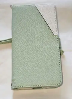 BASIO 3 KYV43 ケース カバー 手帳型 京のれん グリーン