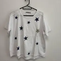 【美品】星柄半袖Tシャツ ホワイト　ASラビット