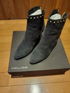 美品 ペリーコ スタッズブーツ グレー35.5