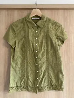 B.L.U.E カーキ半袖シャツ