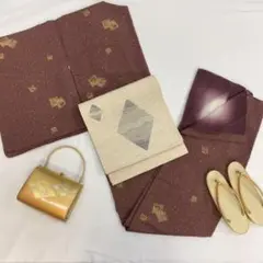 【1103】着物 小紋 袷 正絹 単品販売♪ 紫
