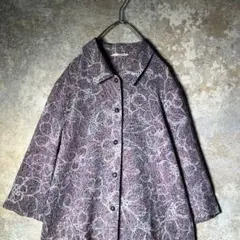 【ヴィンテージ】花柄とドット柄のシャツ 美品 used 古着 ZBS2