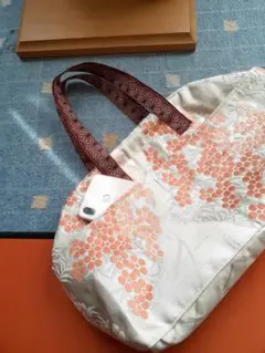 帯リメイクバッグ　バネ口バッグ　和装バッグ