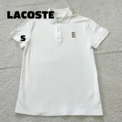 【美品】LACOSTE トリプルロゴ金ワニ ポロシャツ