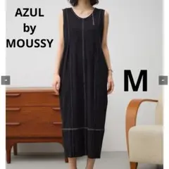 AZULbyMOUSSY ノースリーブロングワンピース ブラック