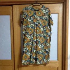 クロコダイル　花柄カジュアルワンピース 半袖
