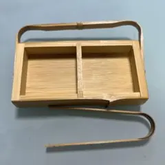 竹製 仕切り付き茶器セット