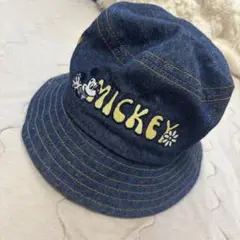 Litte ミッキーマウス刺繍デニムハット 50cm