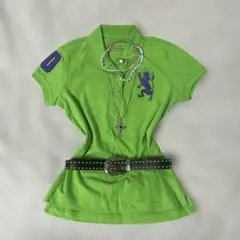 00s y2k グランジ 平成ギャル 姫ギャル ポロシャツ Tシャツ ピチT