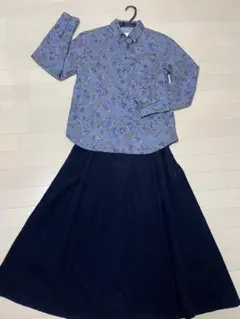 Mademoiselle NON NON ペイズリー柄長袖シャツ