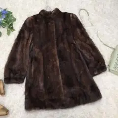 ✨最高級✨【ランブルトン】11サイズ L相当 ファーコート 毛皮 ブラウン