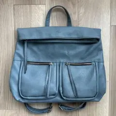D.KELLY　2WAY　折り返しデザインリュック　ブルー系