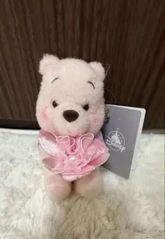 ディズニー くまのプーさんぬいぐるみ ピンク 約10cm キーホルダー付き