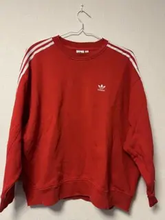 adidas レッド スウェット Lサイズ