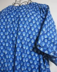 ♦中古ハンドメイド♦ロングワンピース　ゆったり楽ちんサイズ　プロバンスふう