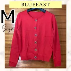 BLUEEAST ブルーイースト カーディガン レッド ビジュー キラキラ