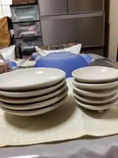 白色陶器刺身皿5枚醤油皿5枚合計10枚