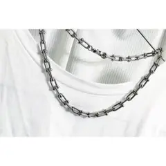 ハードウェア ネックレス シルバー