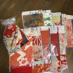 和柄布地 赤系 複数枚セット