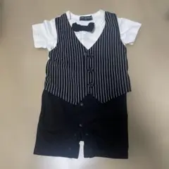 タキシード風ロンパース 80