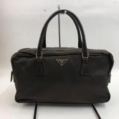PRADA プラダ ナイロン ロゴプレート トートバッグ ボストン カーキ
