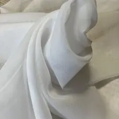 ホワイトシフォン生地 100×約195センチ