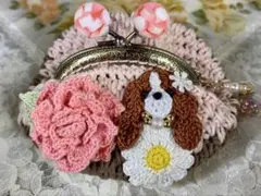 犬と薔薇がま口