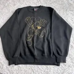 ミッキーアンリミテッド　90’ｓ　ミッキーマウス　刺繍　スウェット　Ｍ