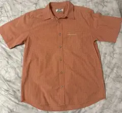 90s piko 半袖チェックシャツ old surf 古着　刺繍ロゴ　短丈