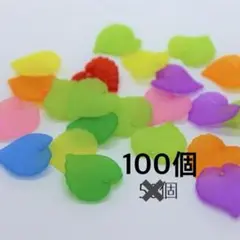 【100個】アクリルパーツ　アクリルチャーム　フラワー【D046】ミックス