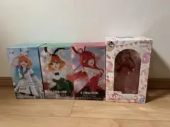 一番くじ 五等分の花嫁 E賞 中野五月 & プライズ 五月&四葉 フィギュア4個