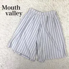◯Mouth valley ハーフパンツ サマーパンツ ストライプ M グレー