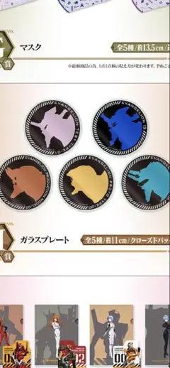 【箱あり・美品】一番くじ Mark.06、降臨！～ ガラスプレート 全5種セット