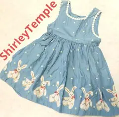 ShirleyTemple　ワンピース　ノースリーブ　ラビット　綿100%