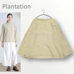 プランテーション Plantation メランジWAVE ブラウス 日本製