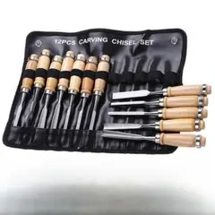 彫刻刀 12本セット ノミ のみ 蚤 木彫り 彫刻 版画 DIY 工具 大工道具