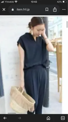 スロープイエナ　濃紺　ポリエステル　トップス　40