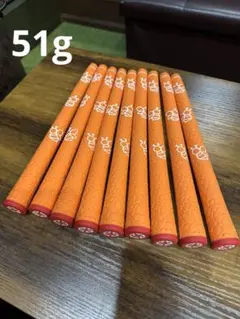 【ハニーグリップ】 オレンジ テクスチャー ゴルフグリップ 9本セット