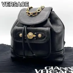 希少ꕥ ジャンニヴェルサーチ メデューサ金具 ミニバックパック レザー ブラック 2025年最新】Gianni Versace レディース リュック・バックパック
