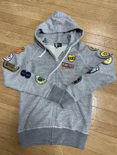 グレー♡ワッペンパーカー1