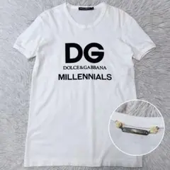 【美品】ドルチェ&ガッバーナ　ビッグロゴTシャツ　金属プレート　36