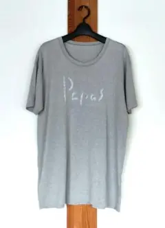 PAPAS SPORTS ロゴ T シャツ ヴィンテージ グレー