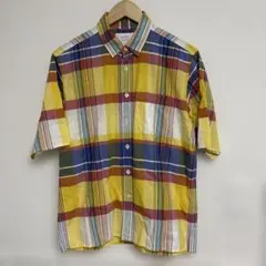 BEAMS LIGHTS　ビームスライツ　半袖チェックシャツ　M　メンズ