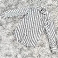 未使用級『COMME ÇA MEN』コムサメン　シャツ　長袖　綿　ストライプ