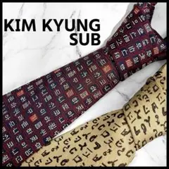 KIM KYUNG SUB ネクタイ 2本セット売り 韓国 ハングル文字