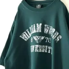 ギア ウィリアム ウッズ カレッジ Tシャツ 2XL グリーン 緑 古着