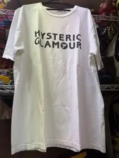 ヒステリックグラマーロゴTシャツホワイトメンズL