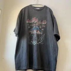ダークグレー オーバーサイズTシャツ 宇宙デザイン
