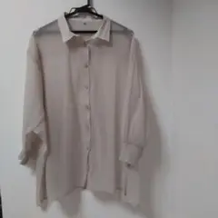 COCA　ベージュ シアーシャツ