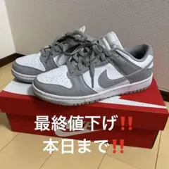 Nike Dunk Low ホワイト/グレー　24.5cm